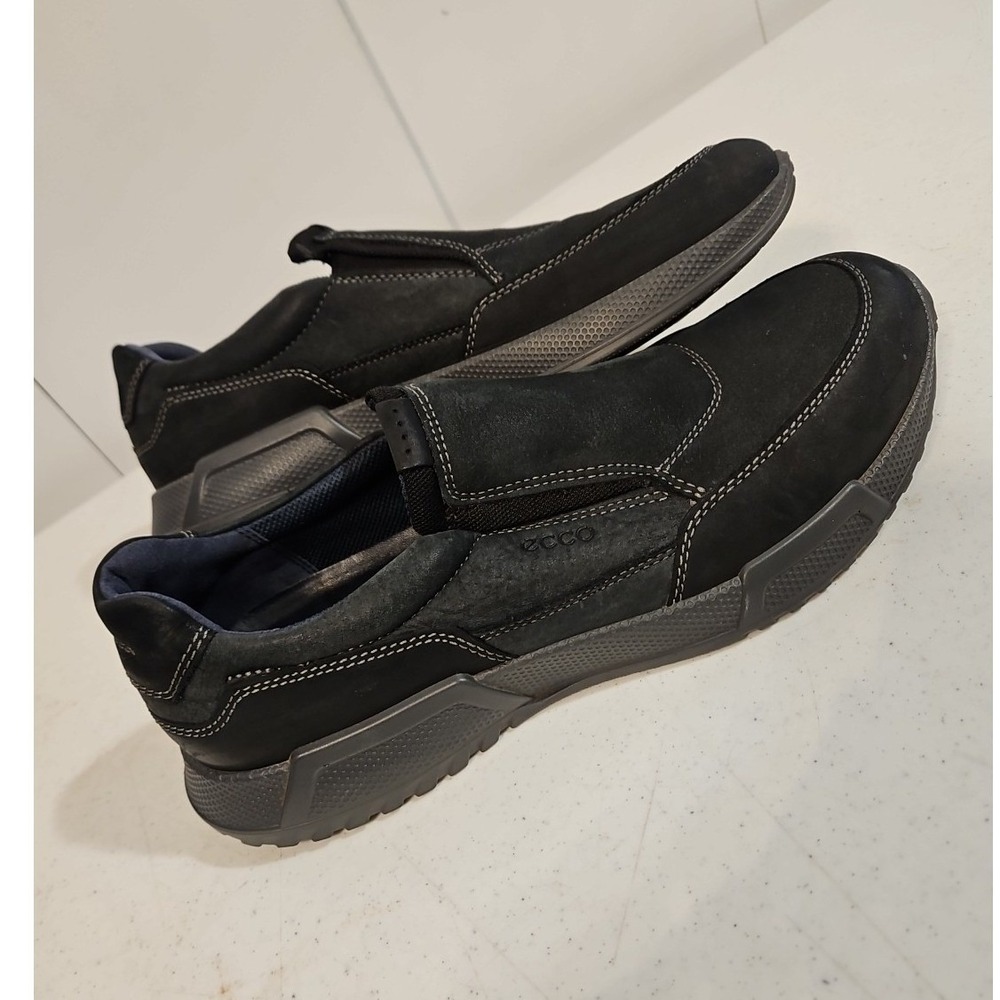 Ecco Slip-On Loafer Mens Size (46)12-12.5 Luca Herren Leather-suede Shoes(S153